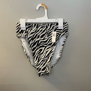 NWT Old Navy High Waisted Zebra Print Bathing suit Bottoms